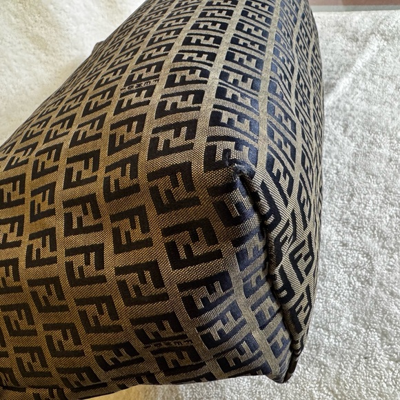 Fendi Zucchino Canvas Navy blue/gray color tote bag with dust bag… - Picture 7 of 16